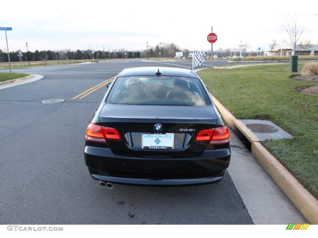 2008 3 Series 328i Coupe - Jet Black / Black photo #5