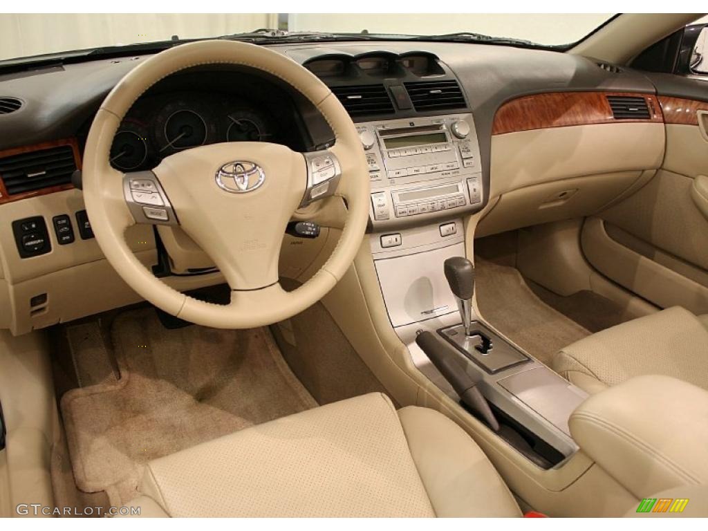 Ivory Interior 2008 Toyota Solara Sle V6 Convertible Photo