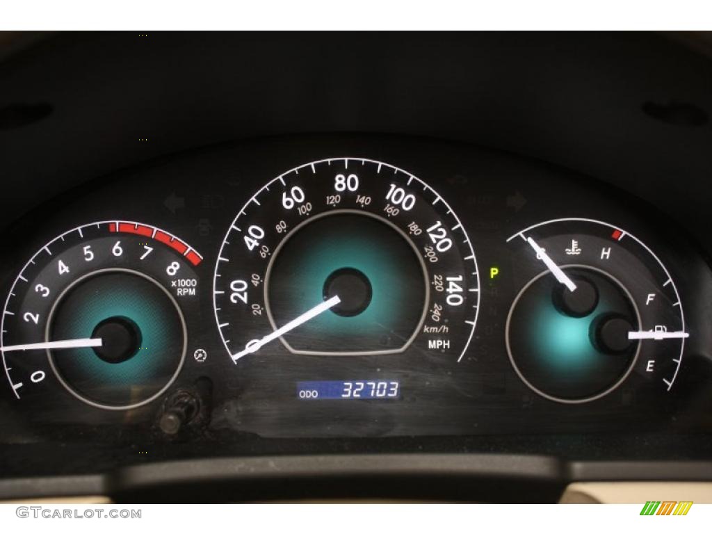 2008 Toyota Solara SLE V6 Convertible Gauges Photo #41132595