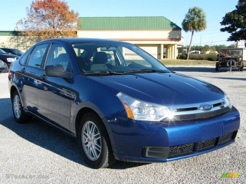 2009 Focus SE Sedan - Vista Blue Metallic / Charcoal Black photo #6