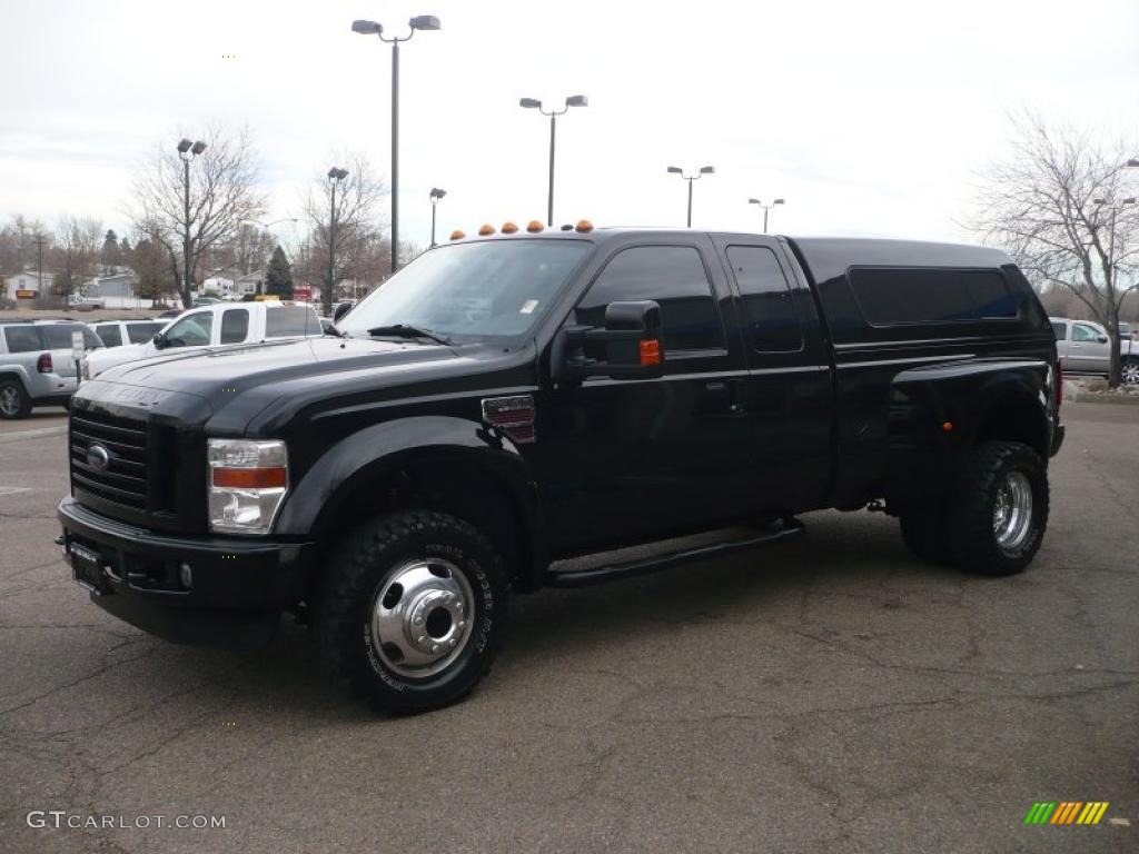 Black 2008 Ford F350 Super Duty FX4 SuperCab 4x4 Dually Exterior Photo #41133475