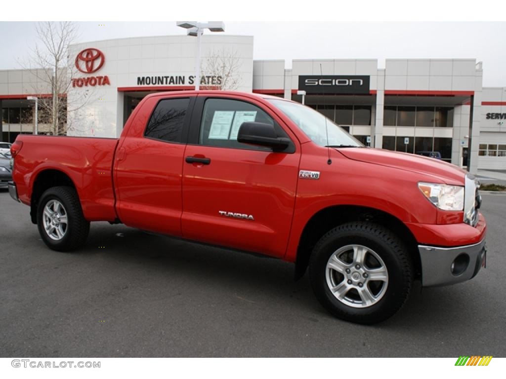 2008 Tundra Double Cab 4x4 - Radiant Red / Graphite Gray photo #1