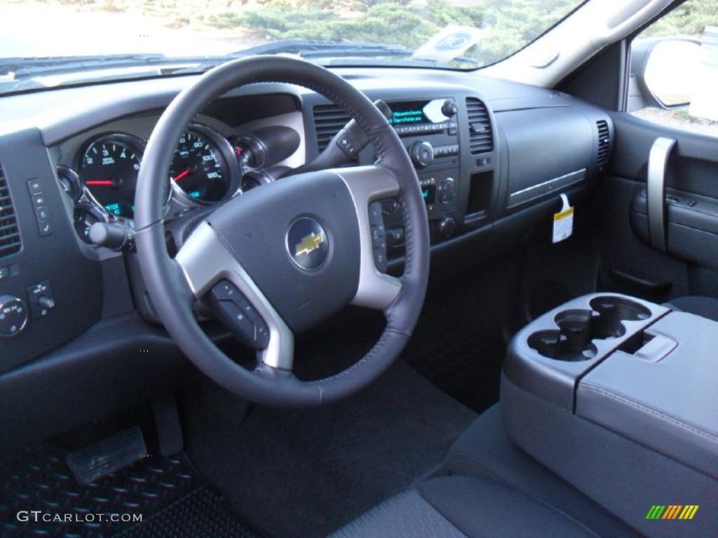 Ebony Interior 2011 Chevrolet Silverado 1500 LT Crew Cab 4x4 Photo #41135499