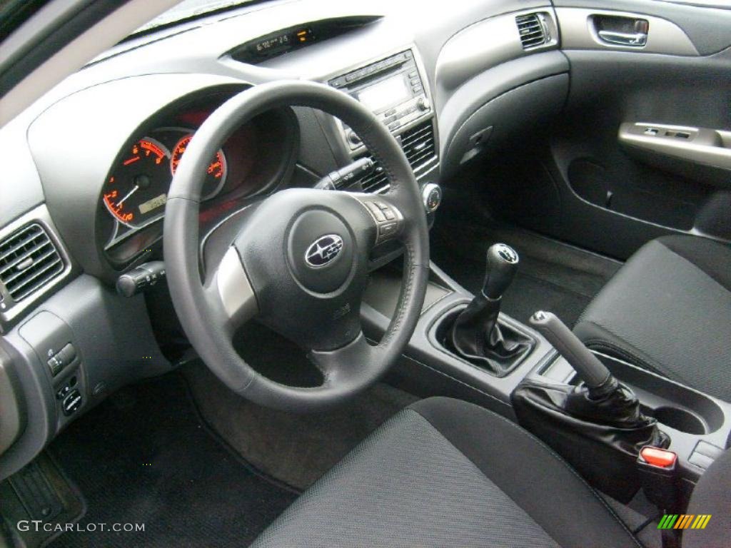 Carbon Black Interior 2008 Subaru Impreza WRX Sedan Photo #41136999