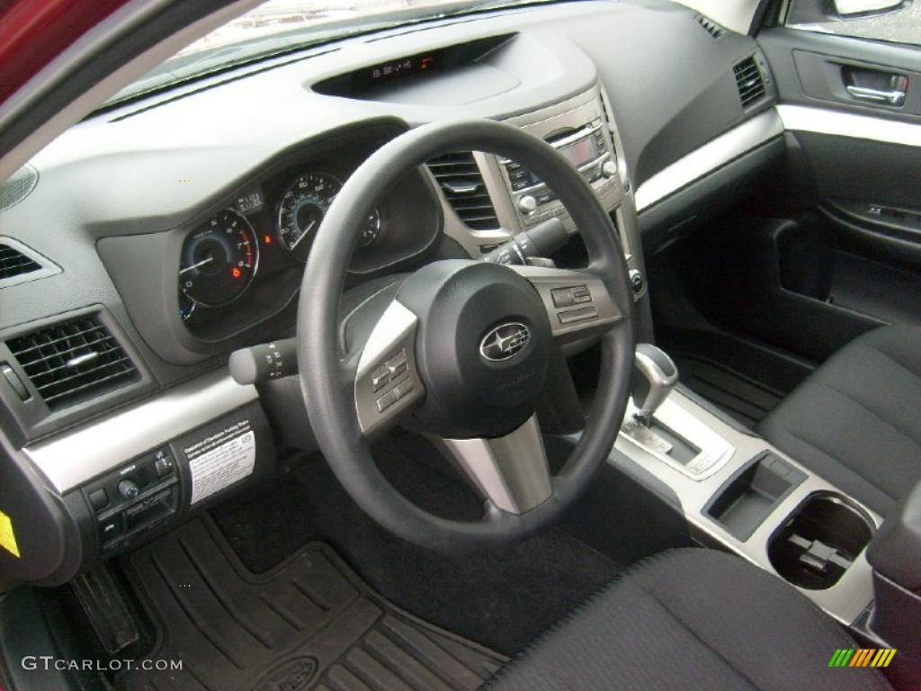 Off Black Interior 2010 Subaru Legacy 2.5i Sedan Photo #41137299