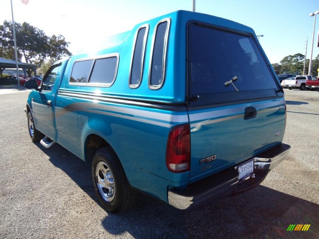1997 F150 XL Regular Cab - Teal Metallic / Medium Graphite photo #3