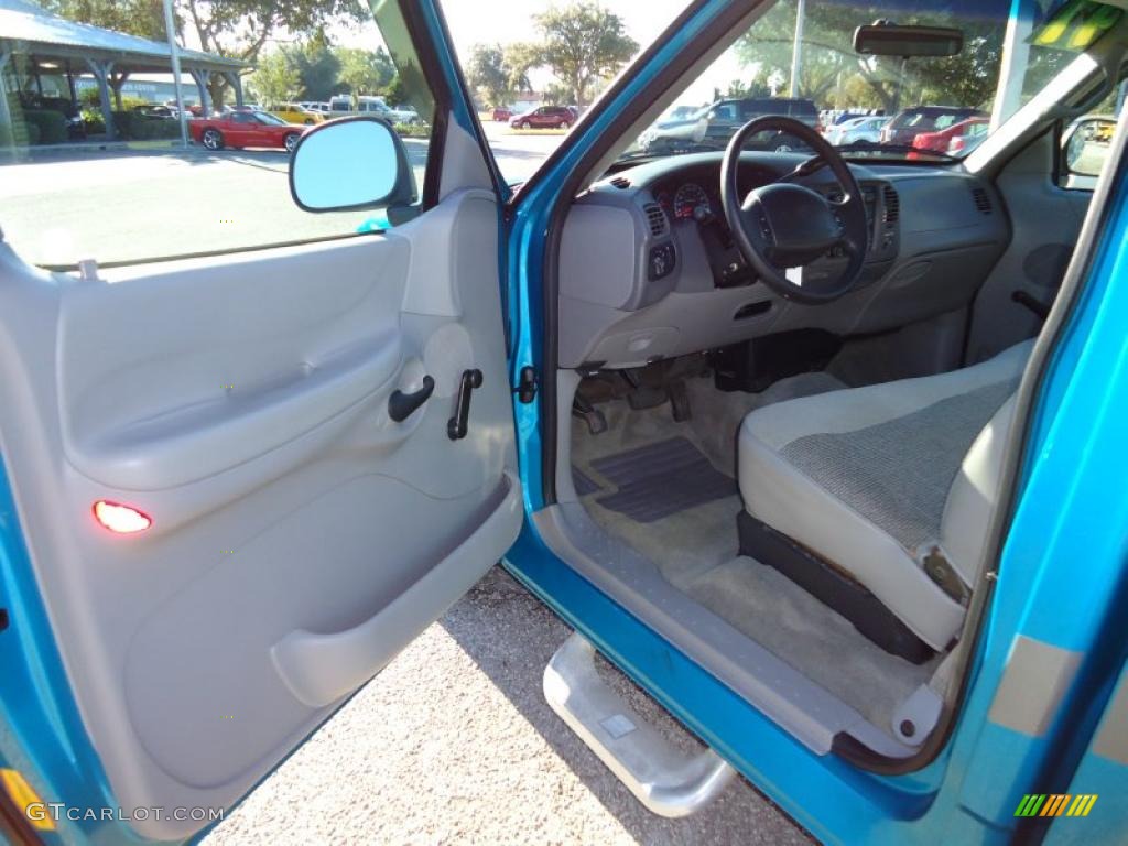 1997 F150 XL Regular Cab - Teal Metallic / Medium Graphite photo #4