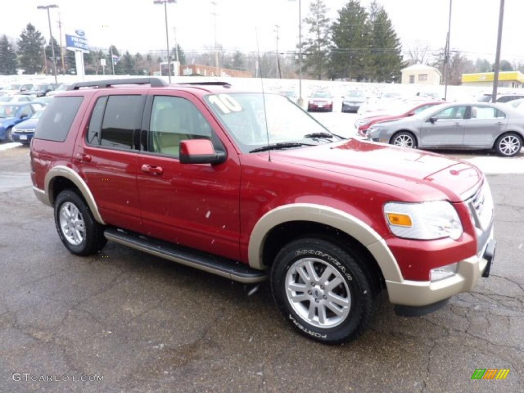 Sangria Red Metallic 2010 Ford Explorer Eddie Bauer 4x4 Exterior Photo #41137527