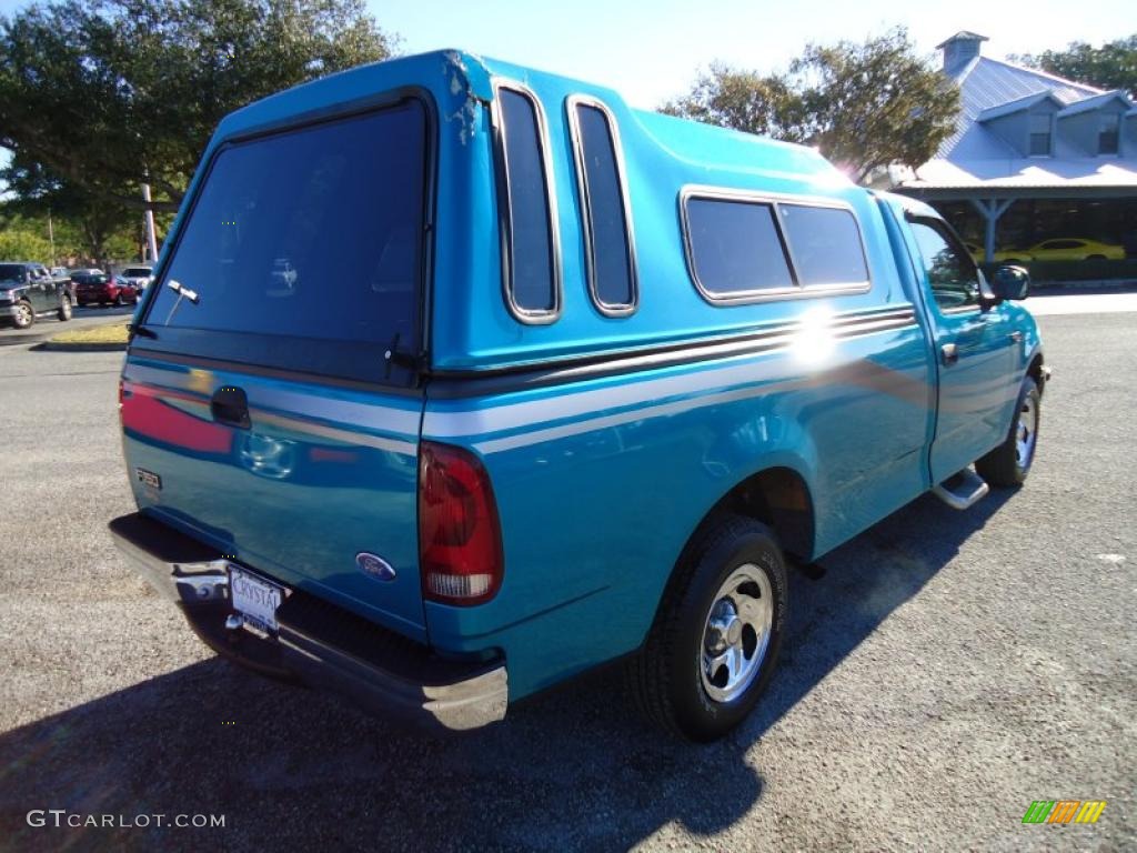 1997 F150 XL Regular Cab - Teal Metallic / Medium Graphite photo #8