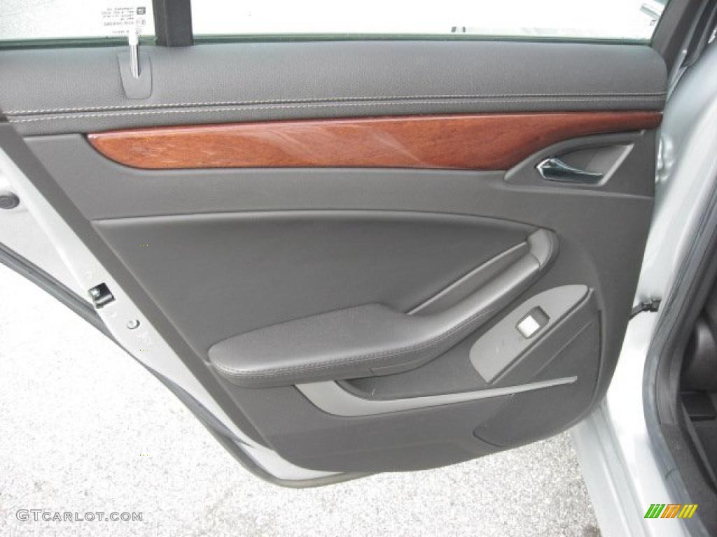 2009 Cadillac CTS Sedan Ebony Door Panel Photo #41138863
