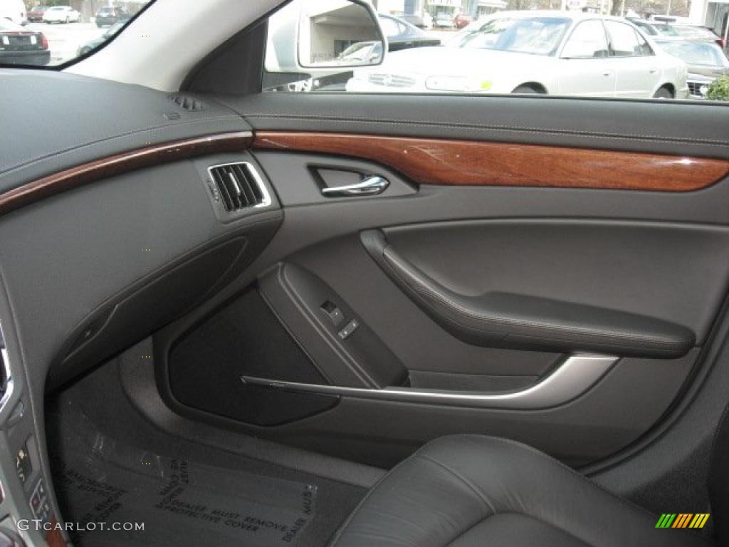 2009 Cadillac CTS Sedan Ebony Door Panel Photo #41139135