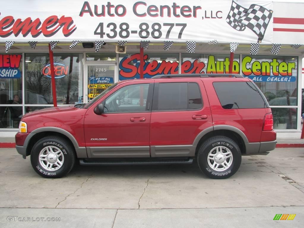 2002 Explorer XLT 4x4 - Toreador Red Metallic / Midnight Grey photo #1