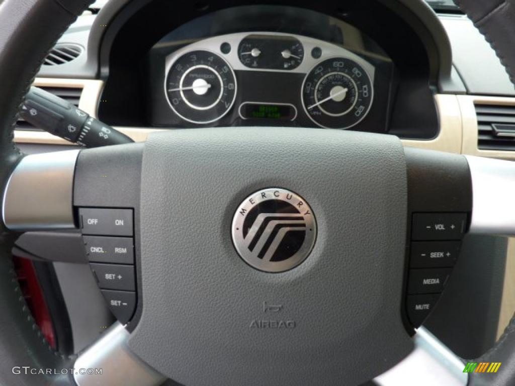 2008 Mercury Sable Premier AWD Sedan Medium Light Stone Steering Wheel Photo #41140575