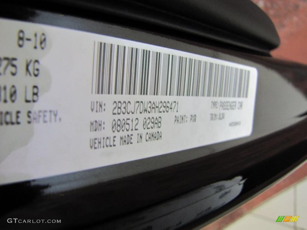 2010 Dodge Challenger SRT8 SpeedFactory SF600R Color Code Photos