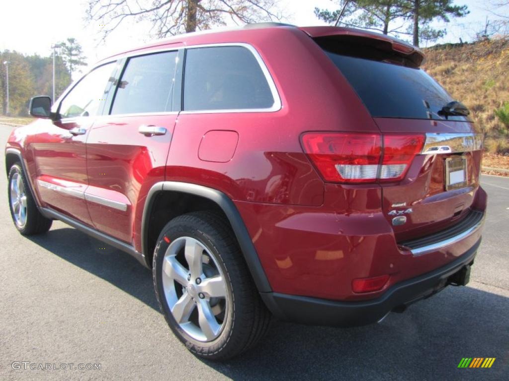 Inferno Red Crystal Pearl 2011 Jeep Grand Cherokee Overland 4x4 Exterior Photo #41141559