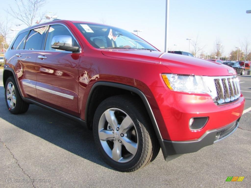 Inferno Red Crystal Pearl 2011 Jeep Grand Cherokee Overland 4x4 Exterior Photo #41141583