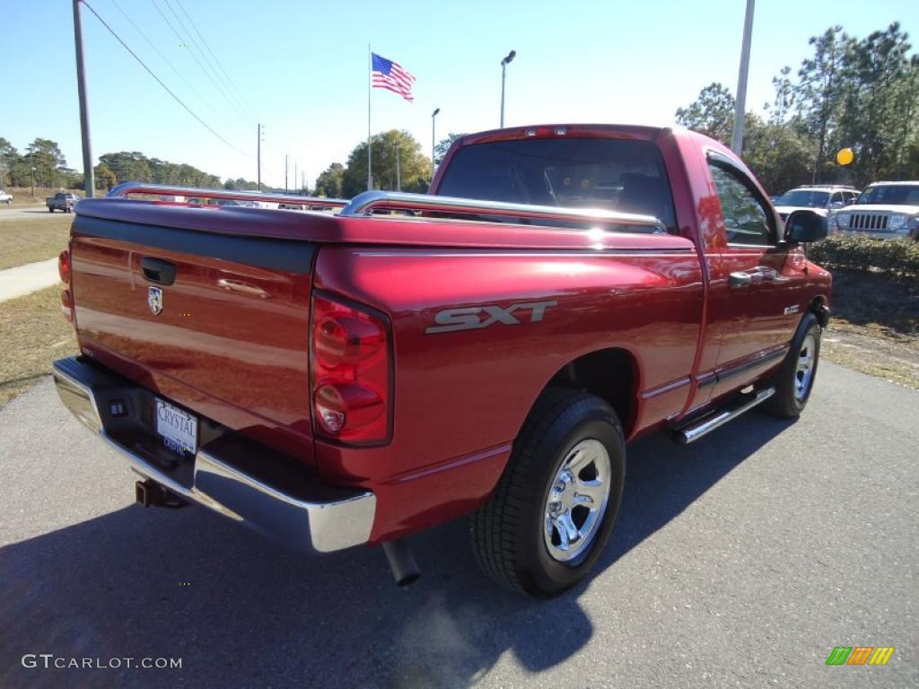 2008 Ram 1500 SXT Regular Cab - Inferno Red Crystal Pearl / Medium Slate Gray photo #8