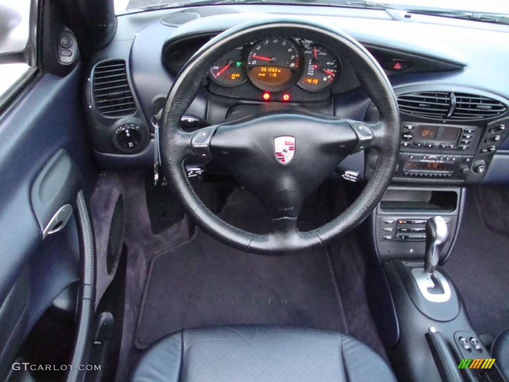 2001 Porsche Boxster Standard Boxster Model Metropol Blue Dashboard Photo #41148079