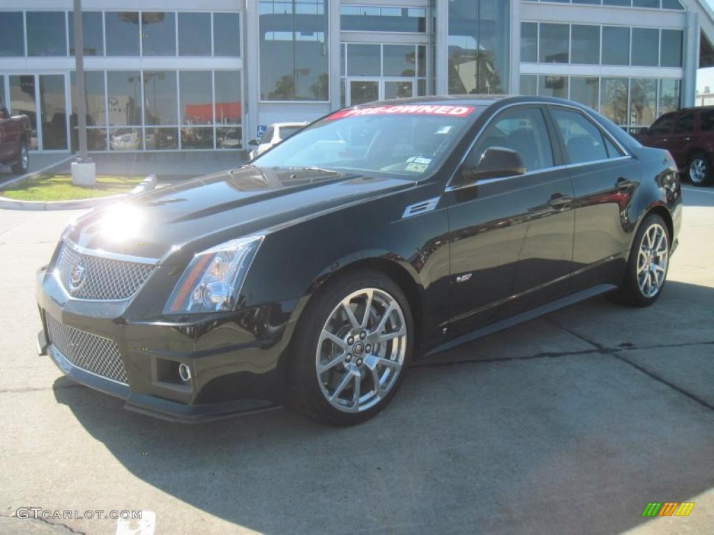 2009 CTS -V Sedan - Black Raven / Light Titanium/Ebony photo #1