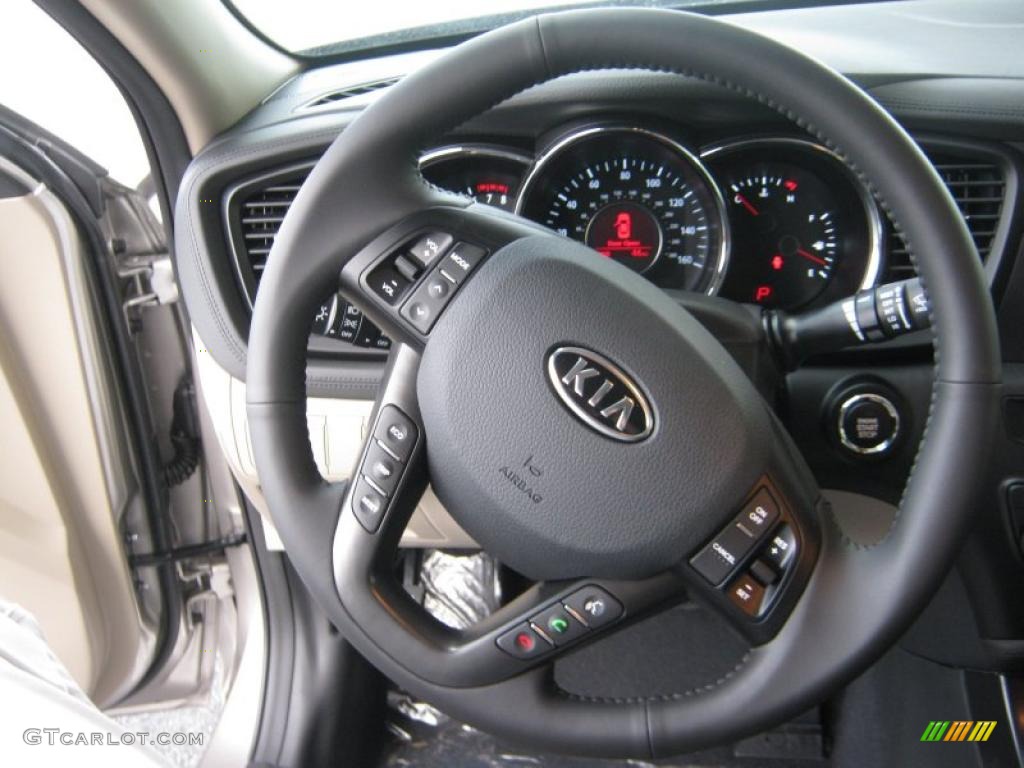 2011 Kia Optima EX Beige Steering Wheel Photo #41150412
