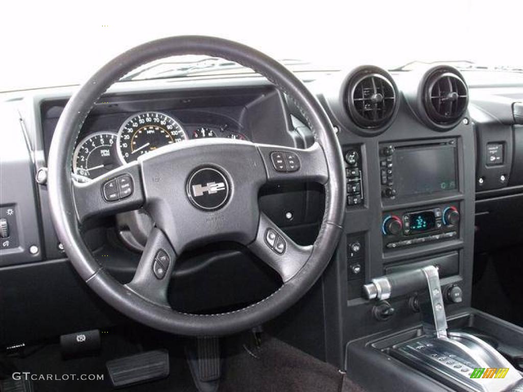 2007 Hummer H2 SUV Ebony Black Dashboard Photo #41151040