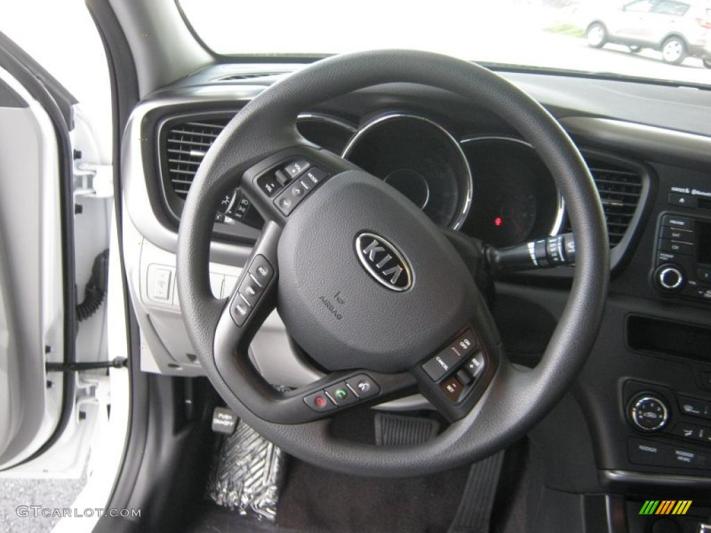 2011 Kia Optima LX Gray Steering Wheel Photo #41151260