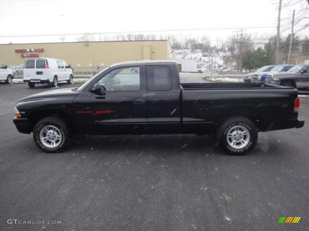 1997 Dakota Sport Extended Cab - Black / Mist Gray photo #6