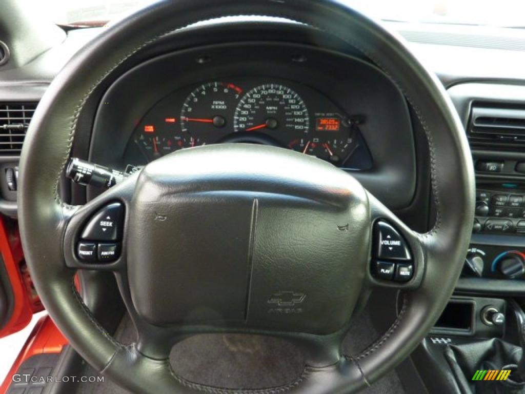 2002 Chevrolet Camaro Z28 Coupe Ebony Black Steering Wheel Photo #41153816