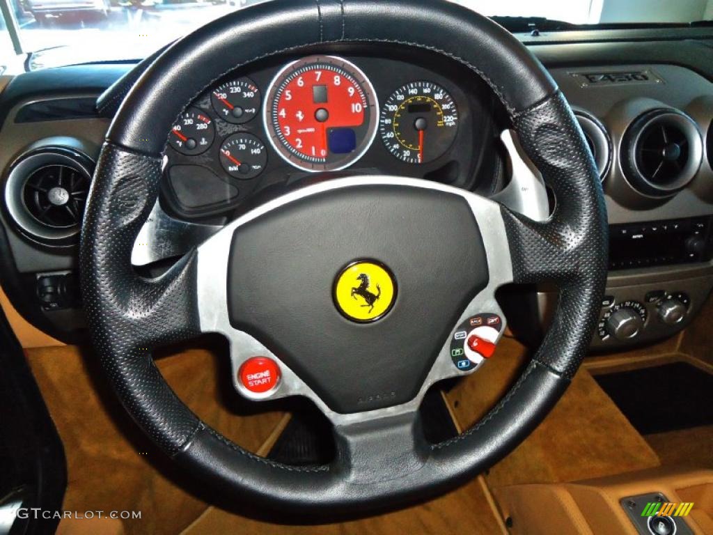 2005 Ferrari F430 Coupe F1 Crema Steering Wheel Photo #41156928