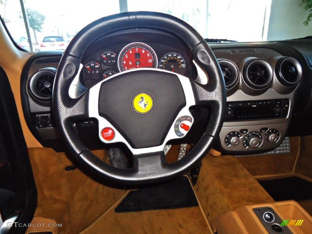 2005 Ferrari F430 Coupe F1 Crema Steering Wheel Photo #41157484