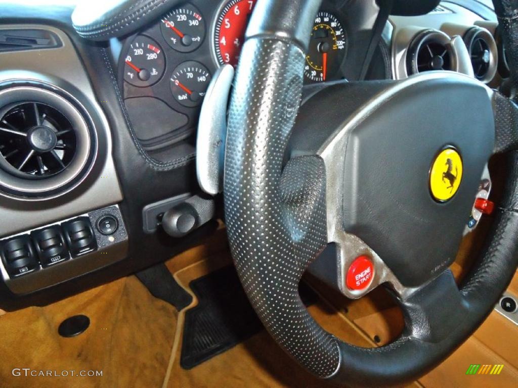 2005 Ferrari F430 Coupe F1 Crema Steering Wheel Photo #41157668