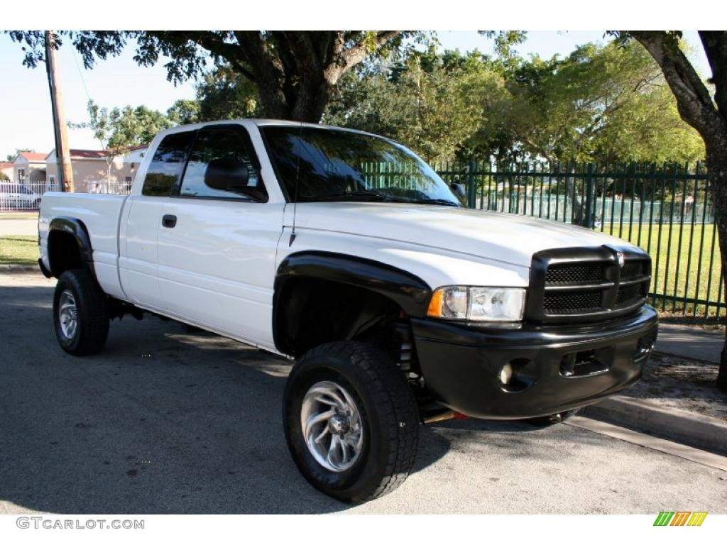 2001 Ram 1500 ST Club Cab 4x4 - Bright White / Mist Gray photo #16