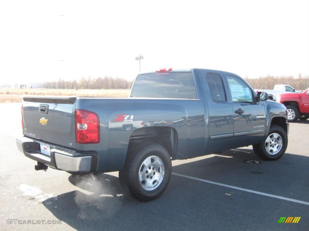 2011 Silverado 1500 LT Extended Cab 4x4 - Blue Granite Metallic / Light Titanium/Ebony photo #3