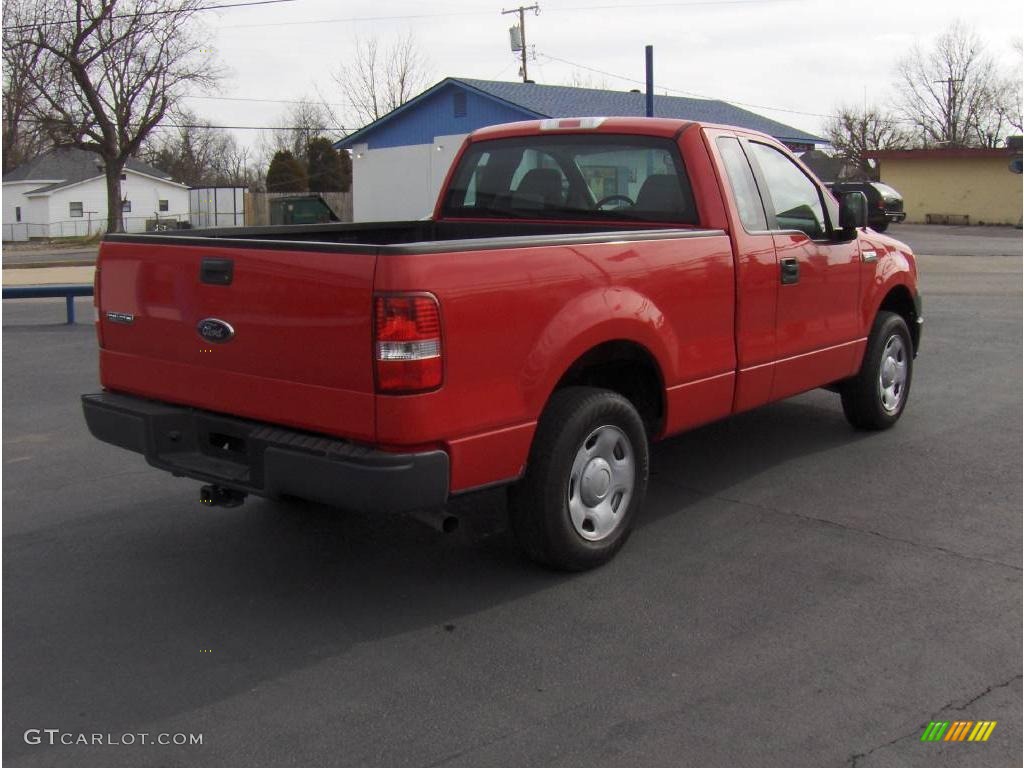 2008 F150 XL Regular Cab - Bright Red / Medium/Dark Flint photo #3