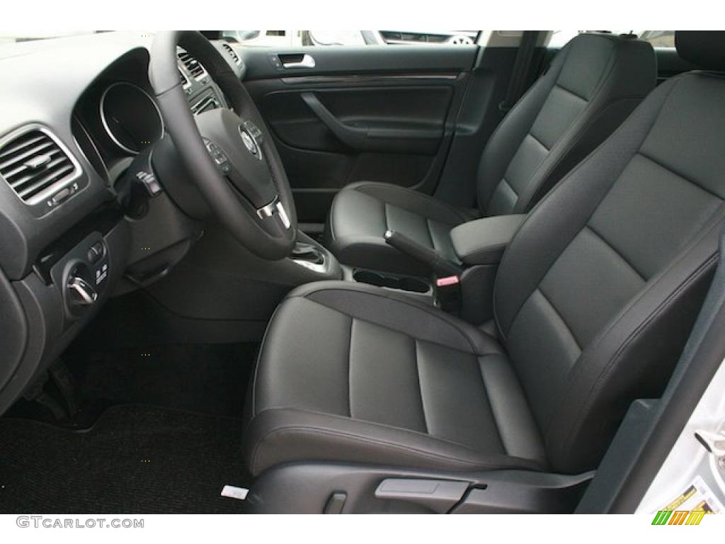 Titan Black Interior 2011 Volkswagen Jetta TDI SportWagen Photo #41166896