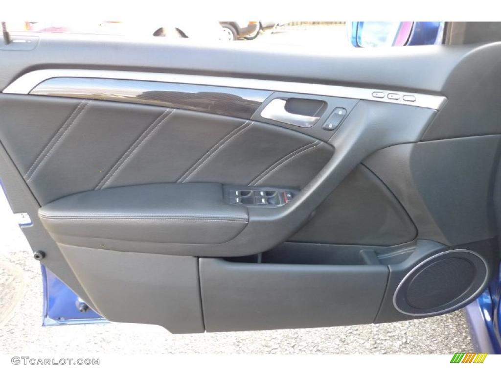 2008 Acura TL 3.5 Type-S Ebony/Silver Door Panel Photo #41167137