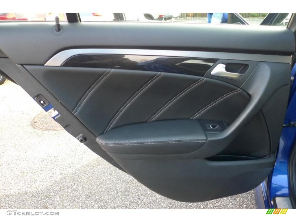 2008 Acura TL 3.5 Type-S Ebony/Silver Door Panel Photo #41167221