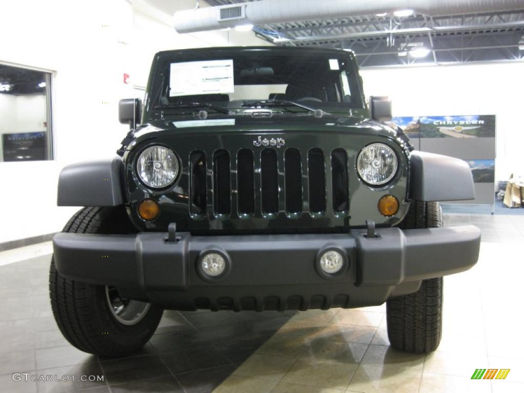 2011 Wrangler Sport S 4x4 - Natural Green Pearl / Black photo #3