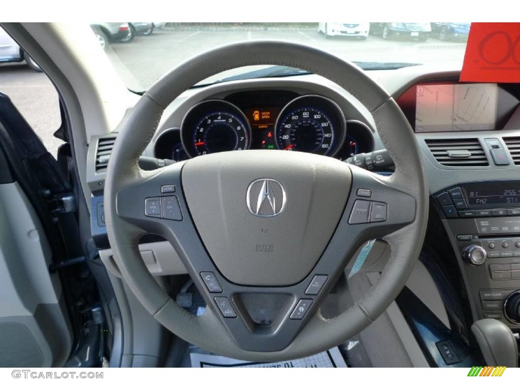 2008 Acura MDX Technology Taupe Steering Wheel Photo #41168233
