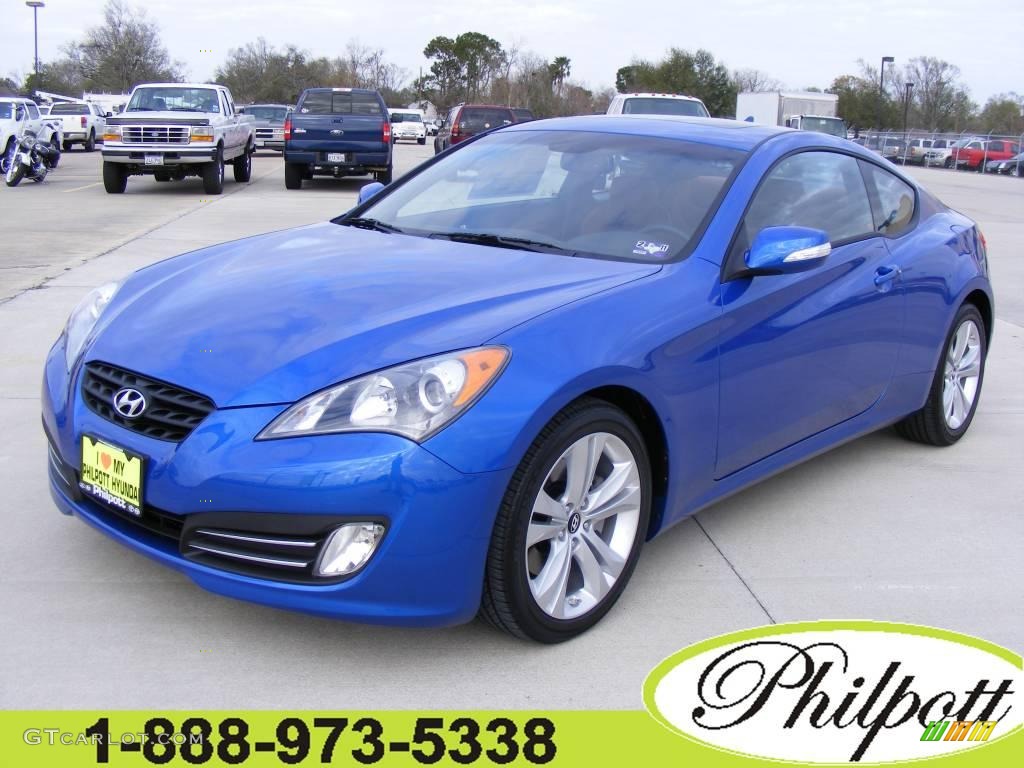 2010 Genesis Coupe 3.8 Grand Touring - Mirabeau Blue / Brown photo #1