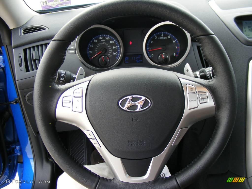 2010 Hyundai Genesis Coupe 3.8 Grand Touring Brown Steering Wheel Photo #4117017
