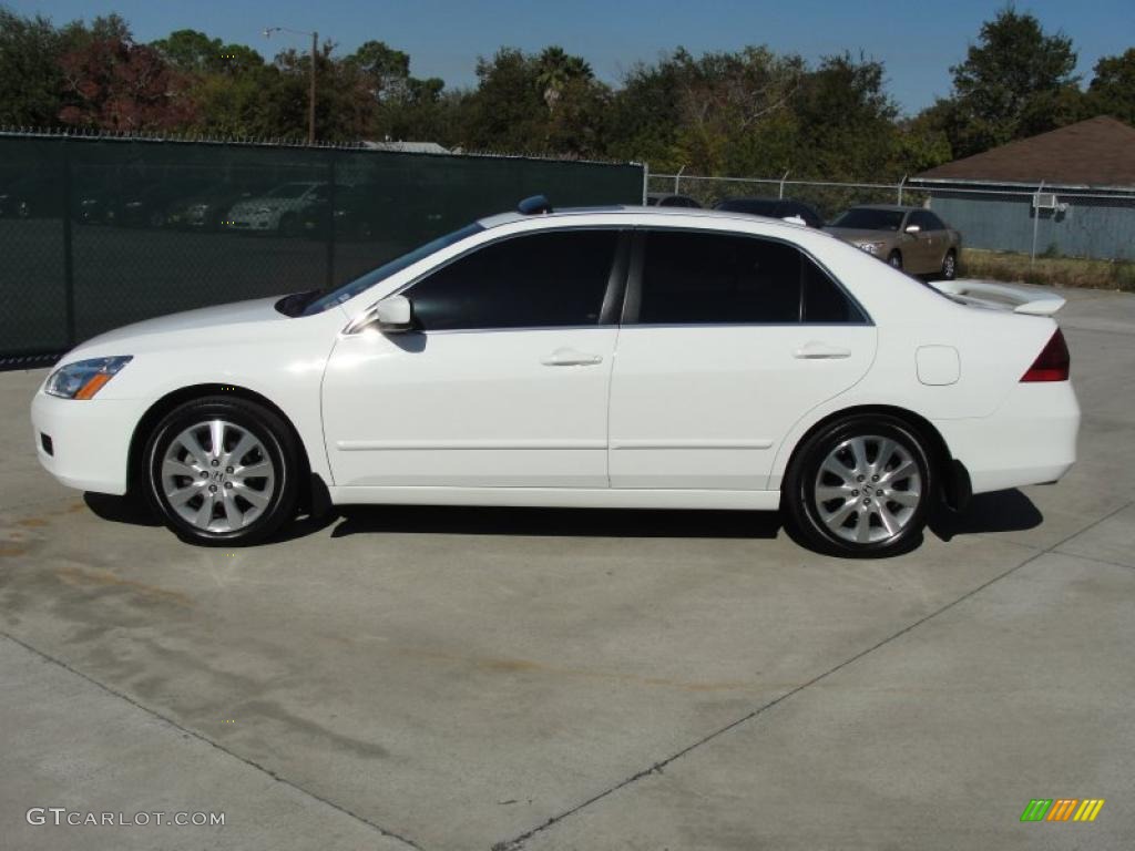 2007 Accord EX-L V6 Sedan - Taffeta White / Ivory photo #6