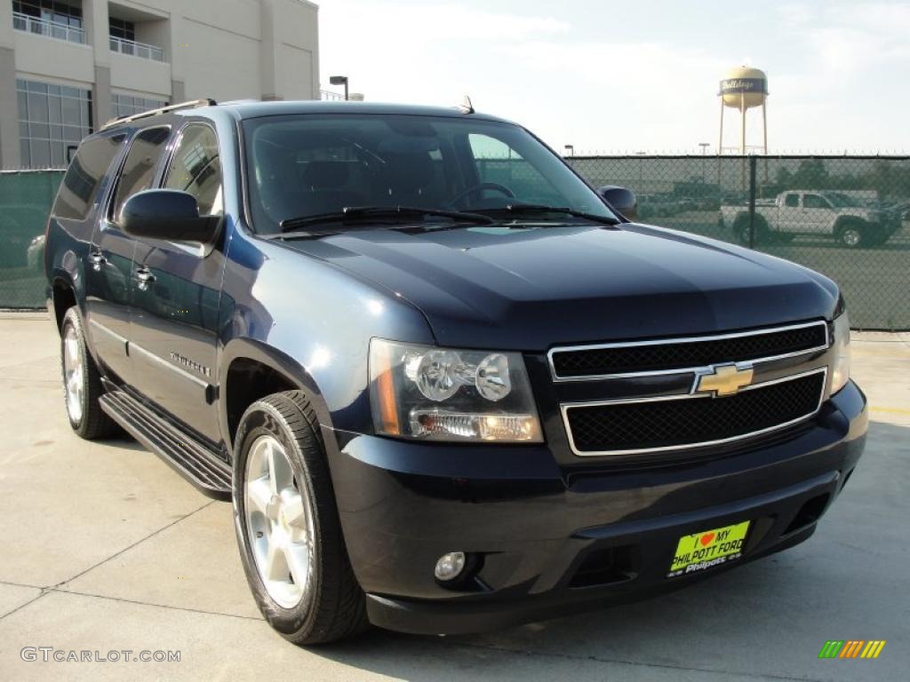 2007 Suburban 1500 LS - Dark Blue Metallic / Ebony photo #1