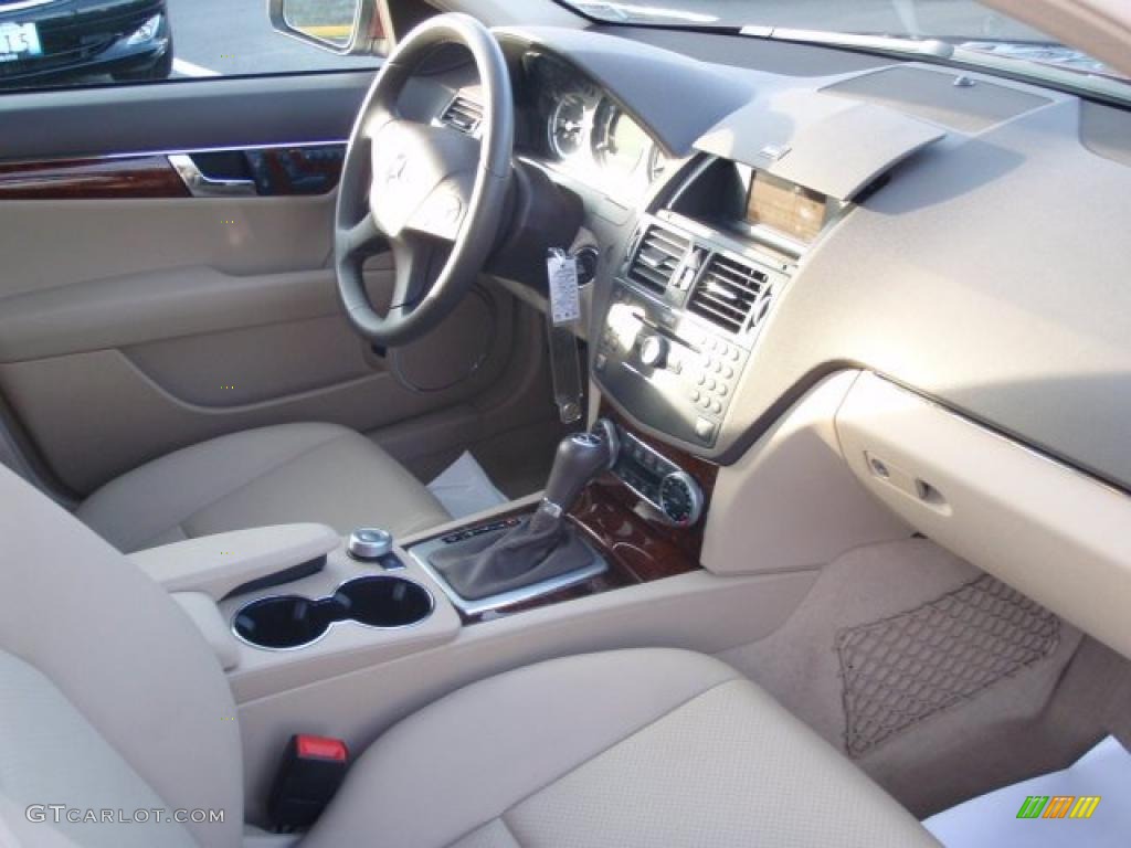 Almond/Mocha Interior 2009 Mercedes-Benz C 300 Luxury Photo #41174374
