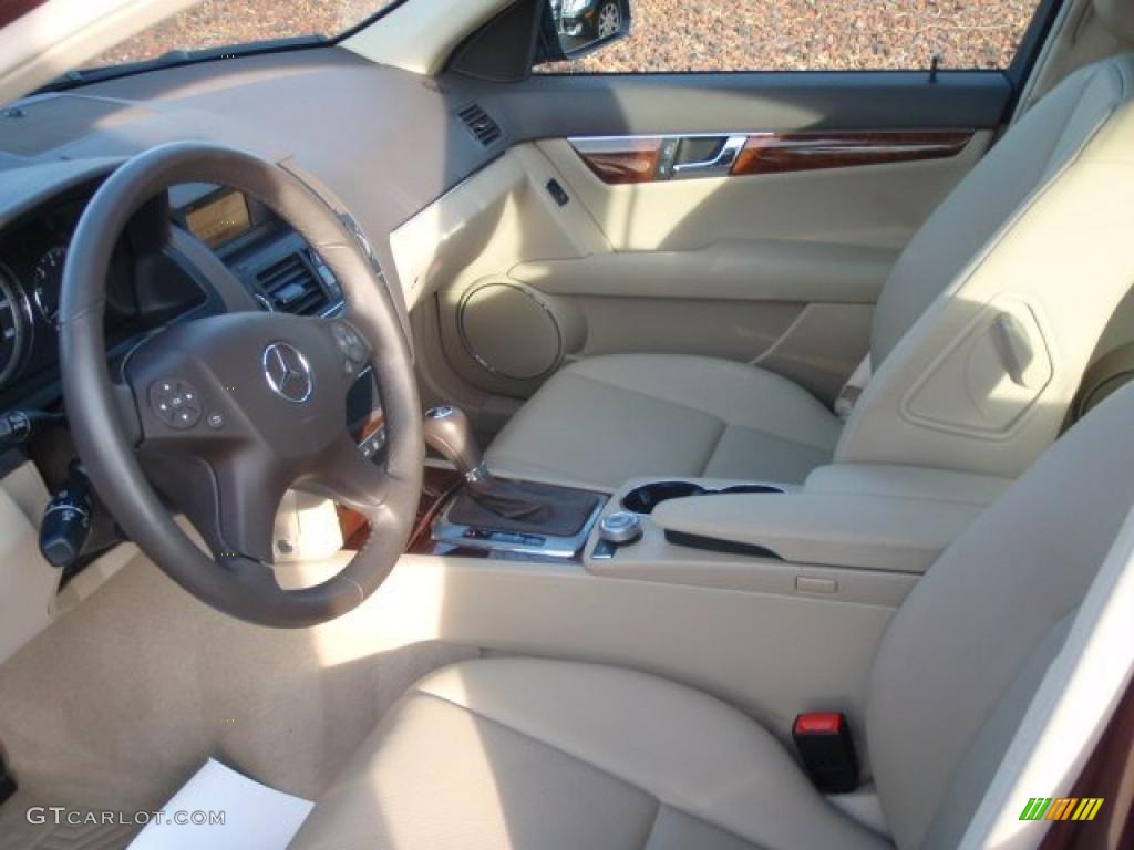 Almond/Mocha Interior 2009 Mercedes-Benz C 300 Luxury Photo #41174470