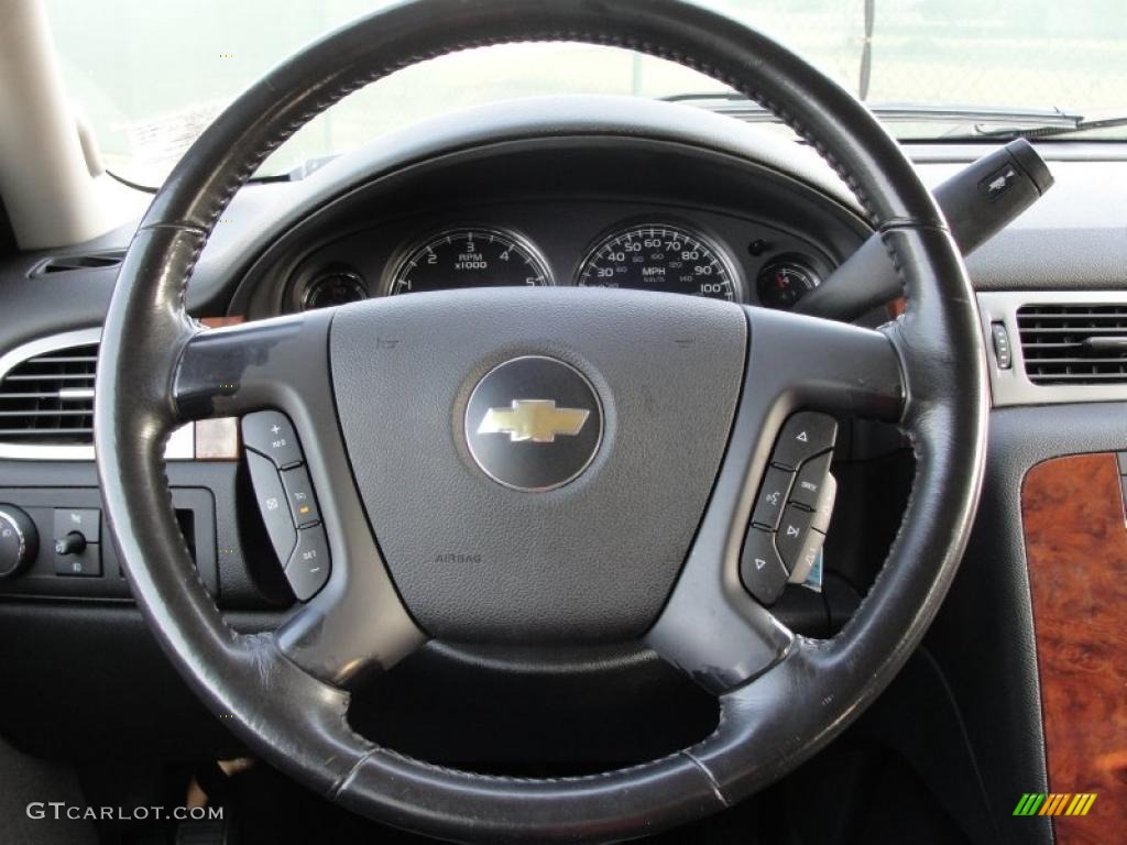 2007 Chevrolet Suburban 1500 LS Ebony Steering Wheel Photo #41174606