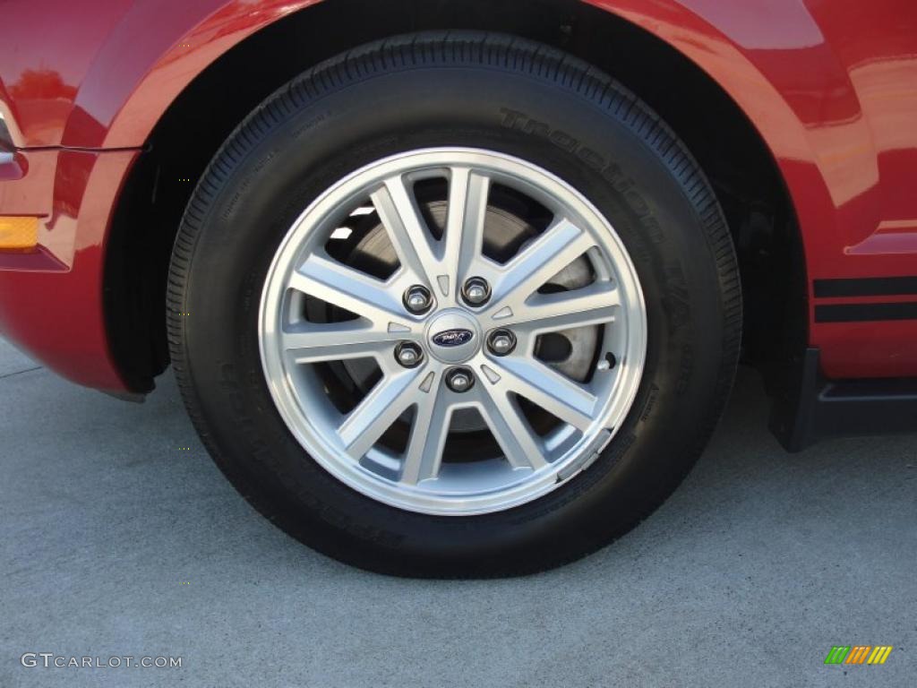 2008 Mustang V6 Deluxe Coupe - Dark Candy Apple Red / Light Graphite photo #15