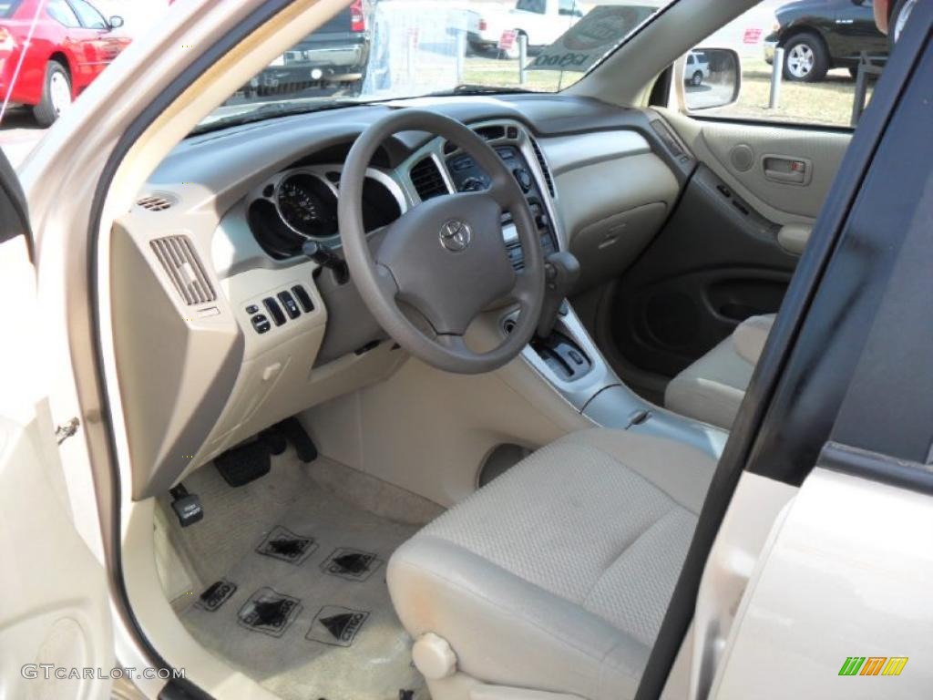 Ivory Interior 2004 Toyota Highlander I4 Photo 41178498