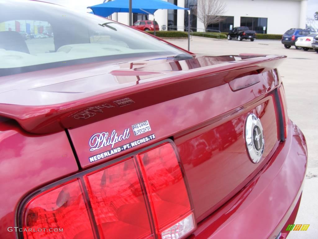 2007 Mustang V6 Deluxe Coupe - Redfire Metallic / Medium Parchment photo #9