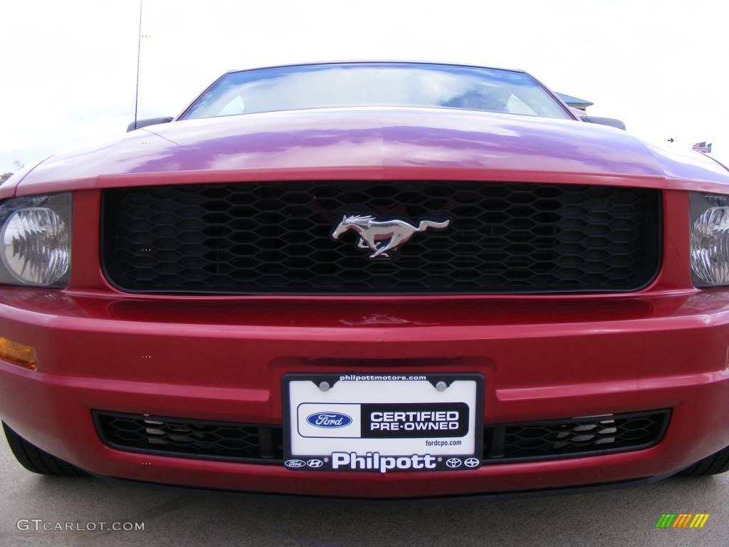 2007 Mustang V6 Deluxe Coupe - Redfire Metallic / Medium Parchment photo #19